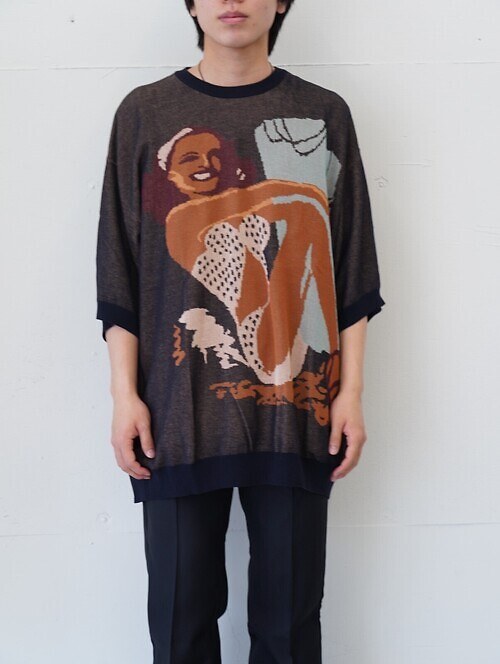 Smiling Girl" Pullover Knit ｜DAIRIKU 男裝