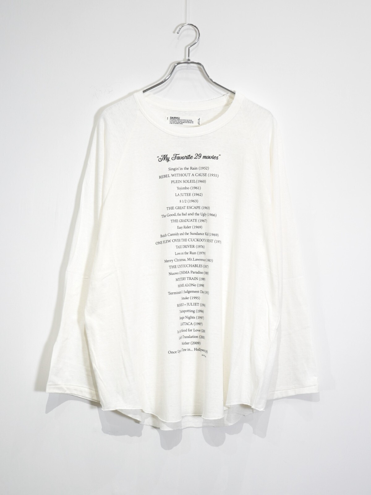 DAIRIKU MENS "My Favorite Movies" Big Raglan Tee  IMAGE9