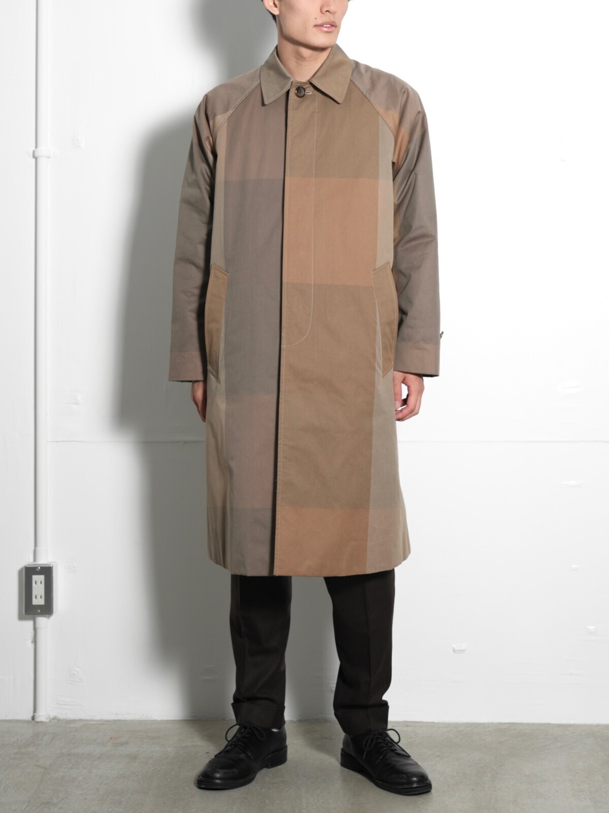 SEVEN BY SEVEN 남성 BAL COLLAR COAT -Big block check- 이미지1