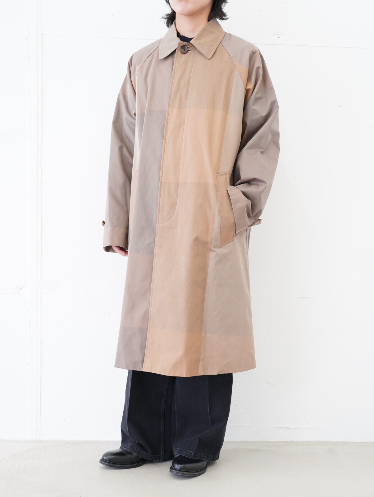 セブンバイセブン メンズ バルカラーコート -ビッグブロックチェック- 画像4