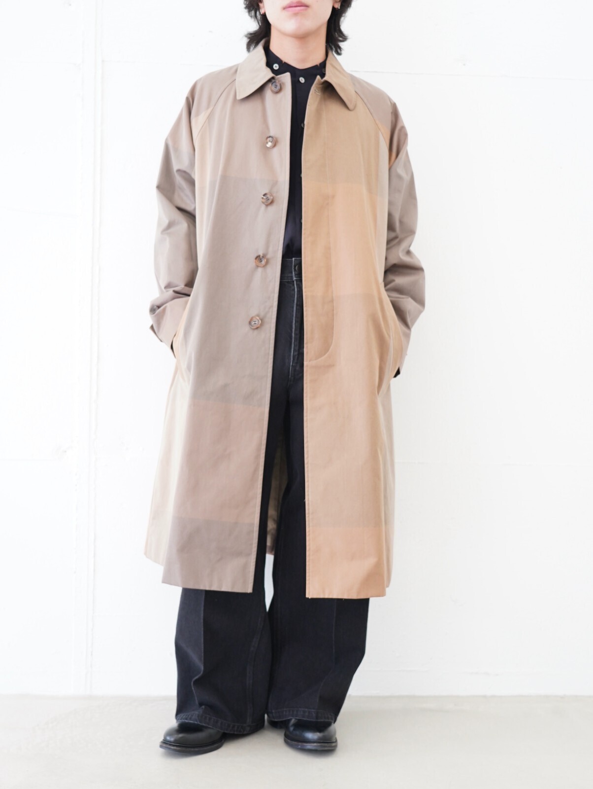 セブンバイセブン メンズ バルカラーコート -ビッグブロックチェック- 画像5