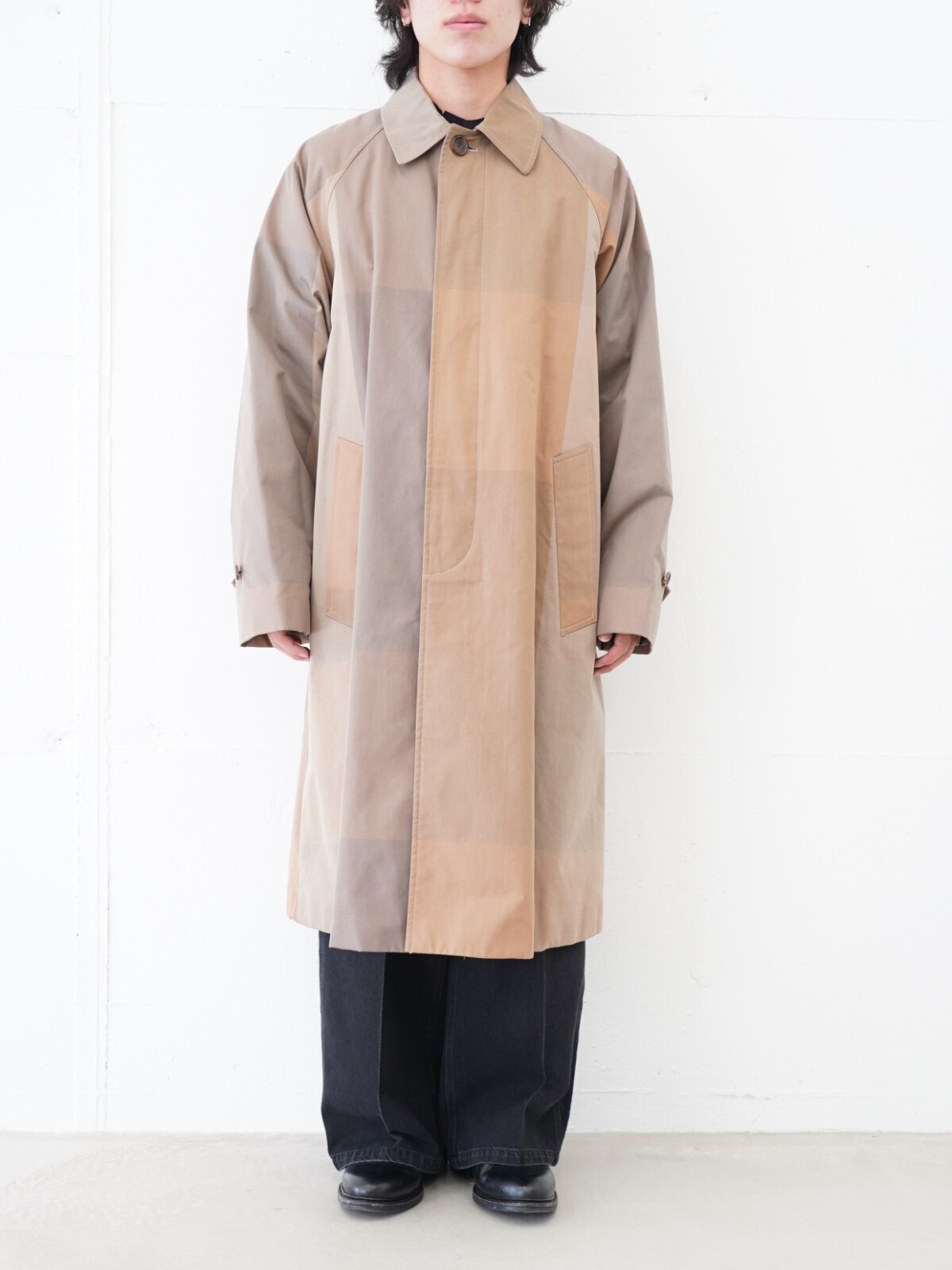 セブンバイセブン メンズ バルカラーコート -ビッグブロックチェック- 画像1