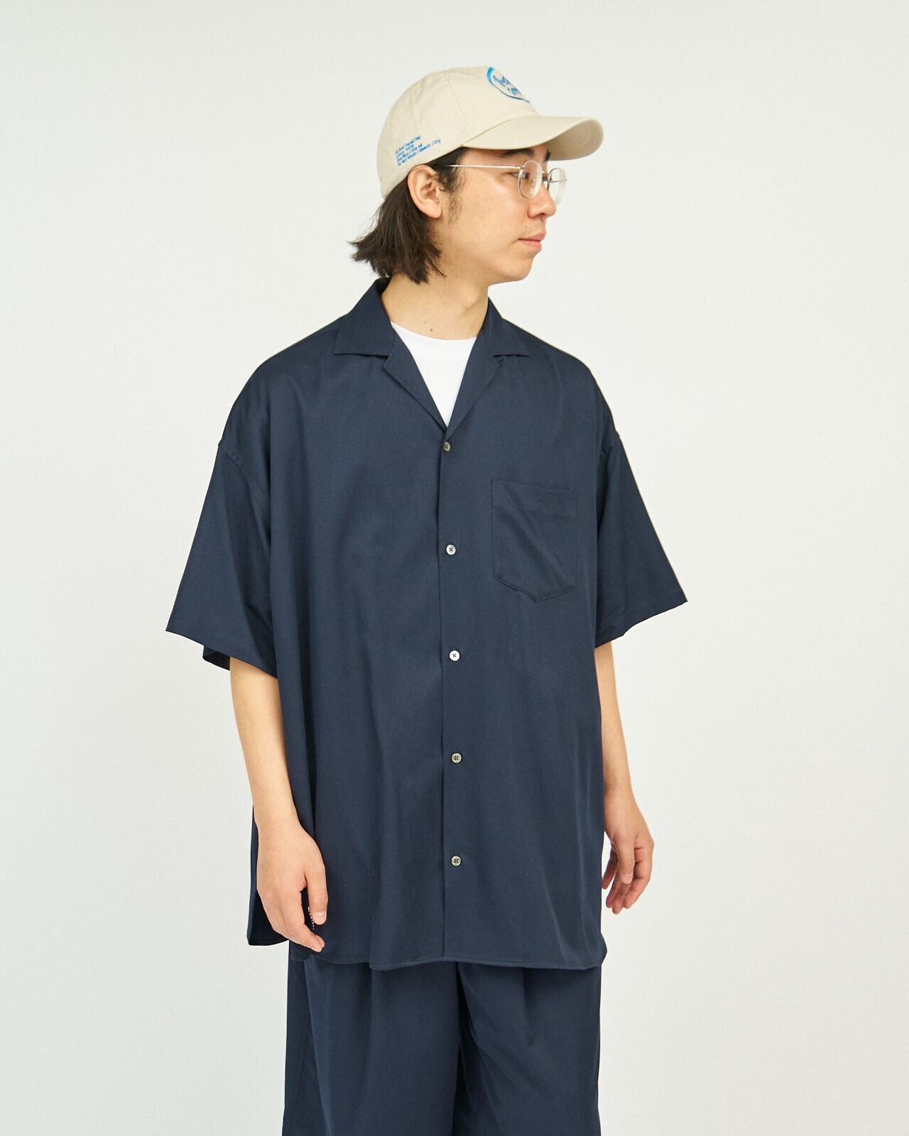 フレッシュサービス メンズ クールファイバー オープンカラーシャツ(半袖) 画像13