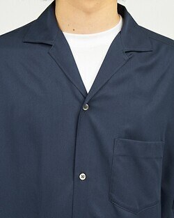 フレッシュサービス メンズ クールファイバー オープンカラーシャツ(長袖) 写真5