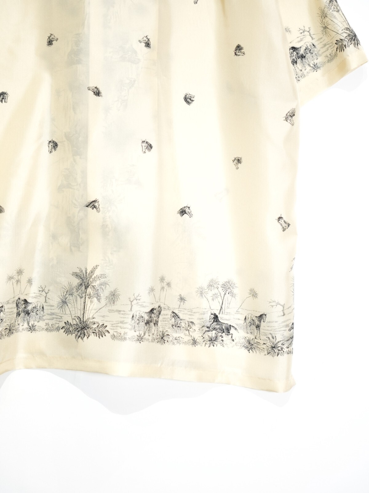 ダイリク メンズ "Horse" シルクスカーフシャツ 画像6