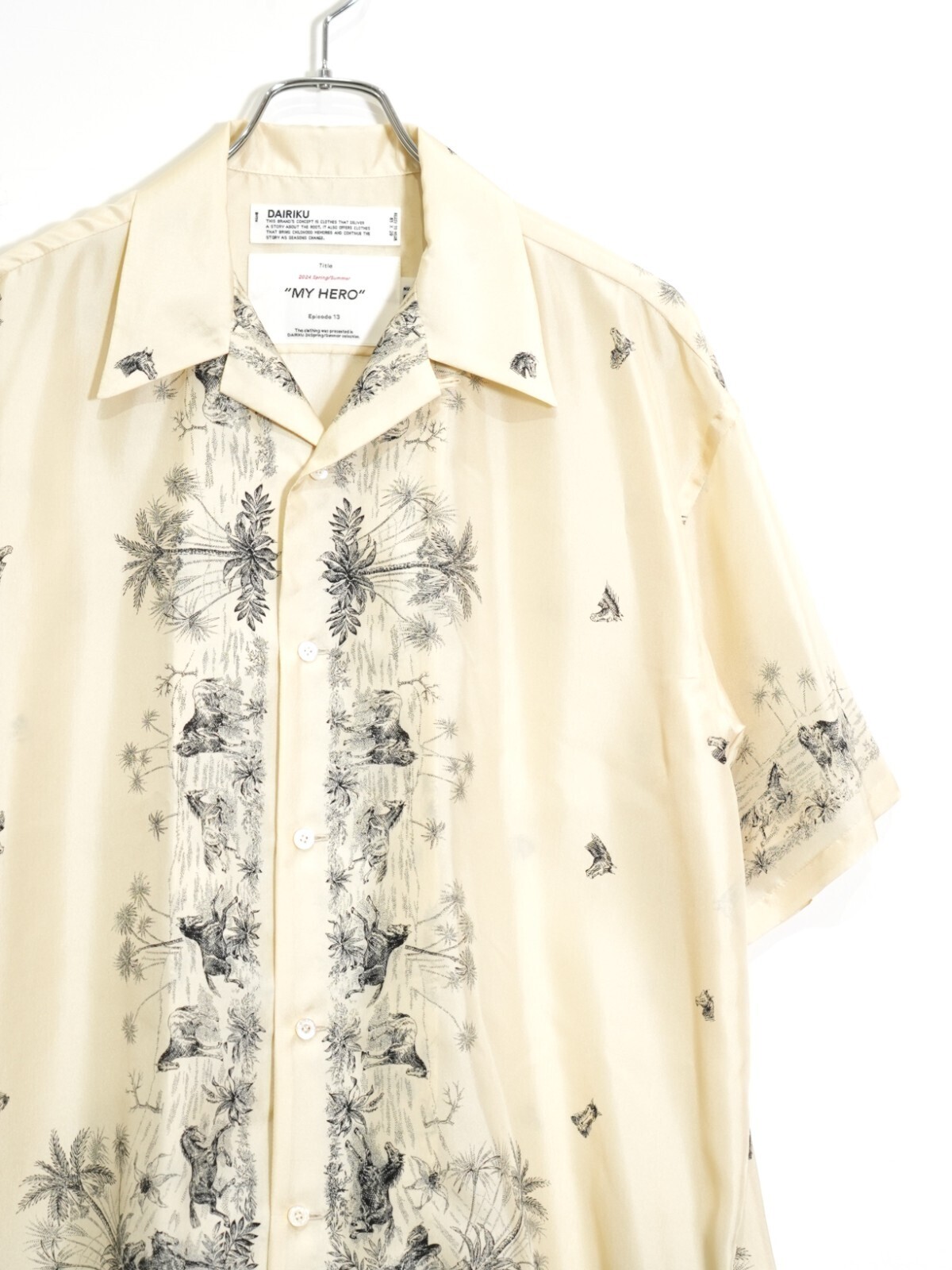 ダイリク メンズ "Horse" シルクスカーフシャツ 画像2