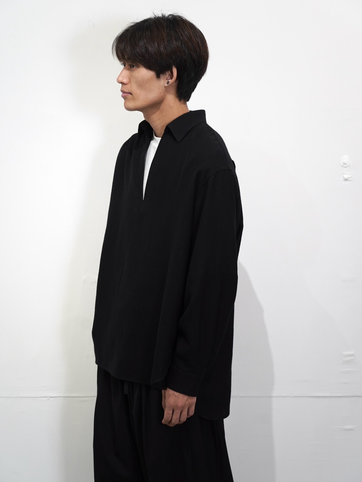 Blanc YM 女士 & 男士 Soft Wool Skipper Shirt 图片11