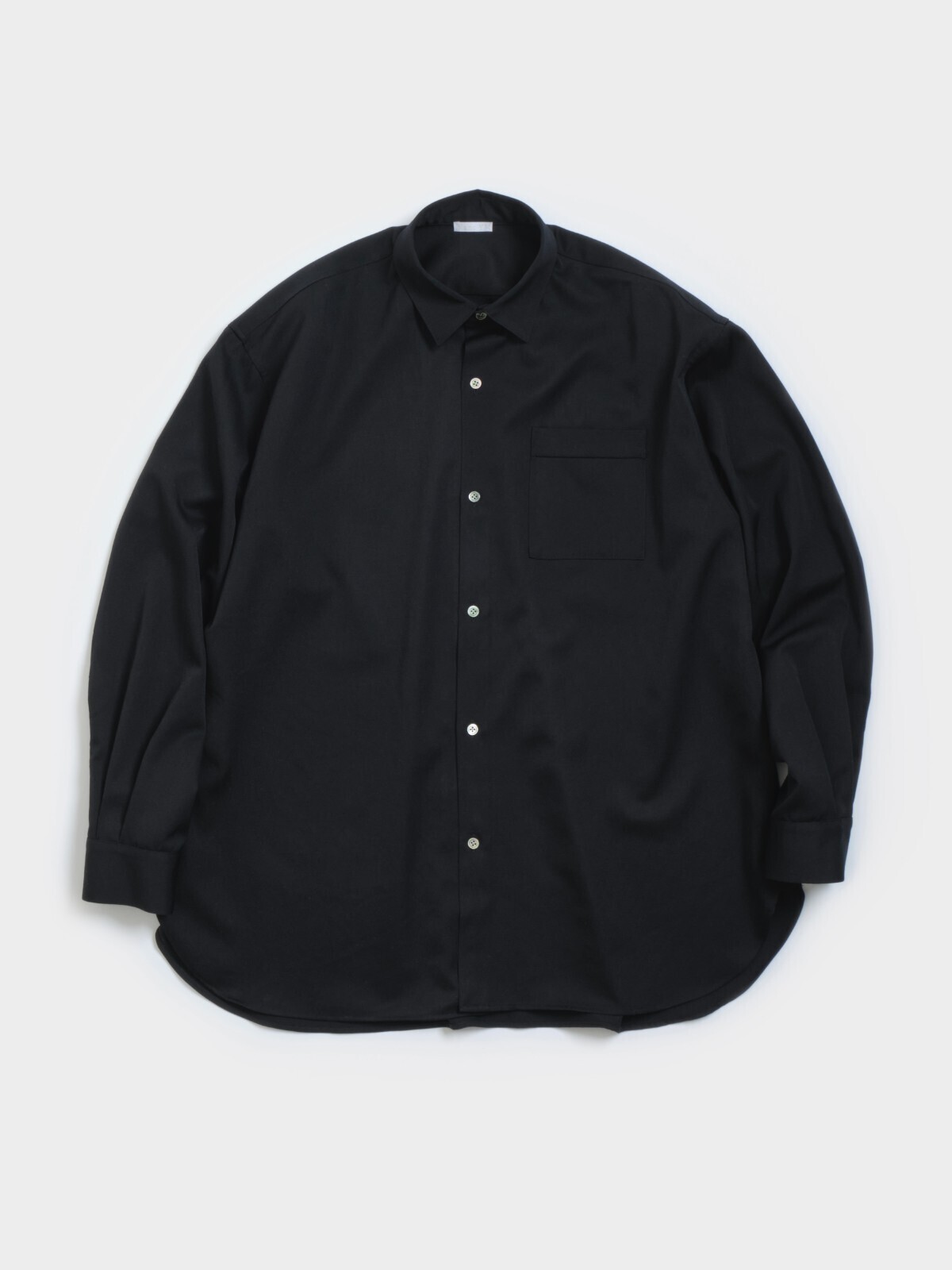 Blanc YM WOMENS & MENS Wool Gabardine Wide Shirt IMAGE10