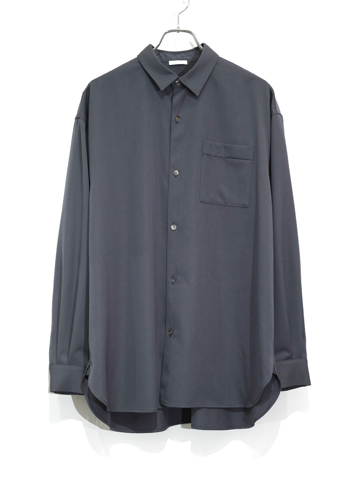 Blanc YM 女士 & 男士 Wool Gabardine Wide Shirt 图片2