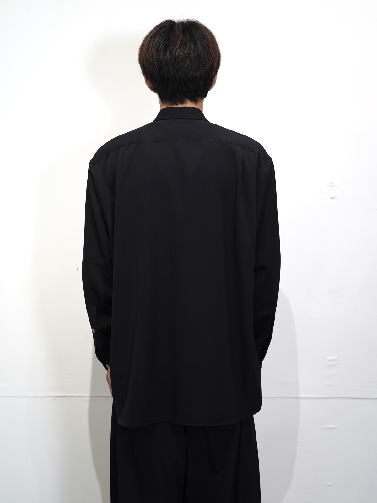 Blanc YM 女士 & 男士 Wool Gabardine Wide Shirt 图片18