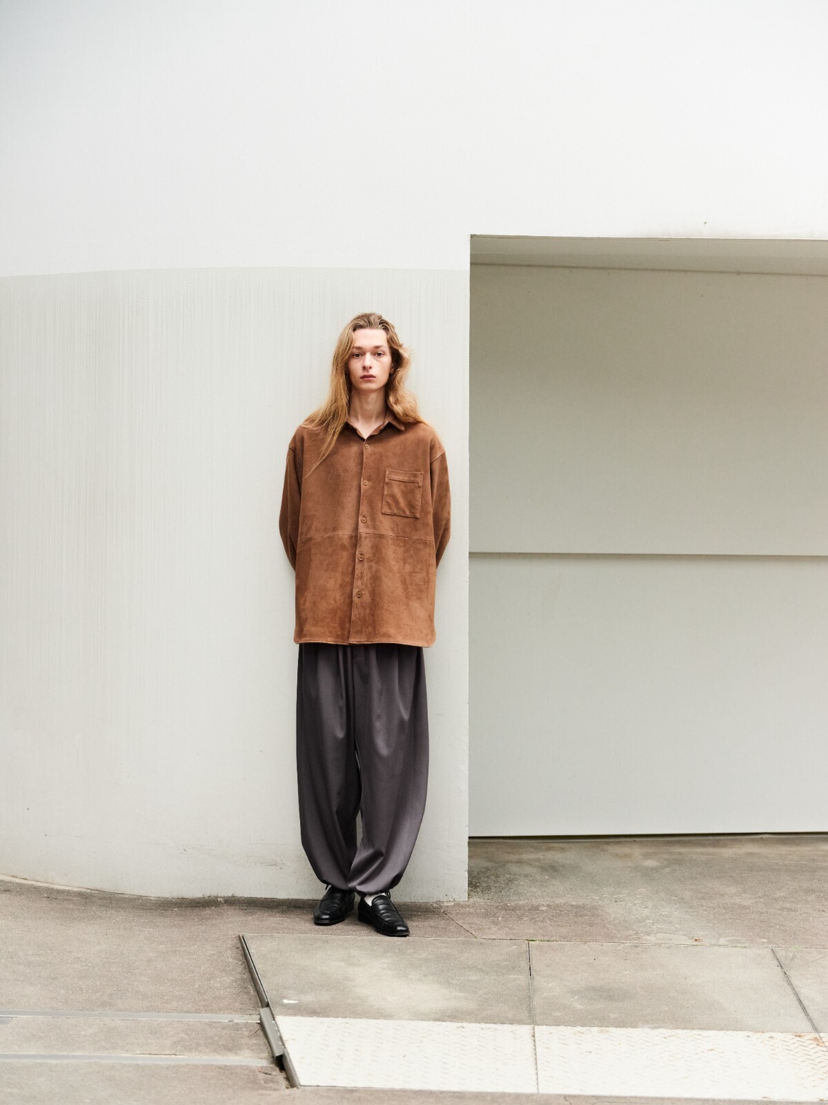 Blanc YM 女士 & 男士 Wool Gabardine Adjustment Pants 图片23