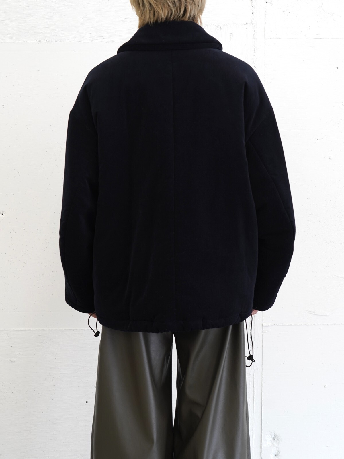 WEWILL コーデュロイ　Pコート　black サイズ2 コート P-coat | k3 online store