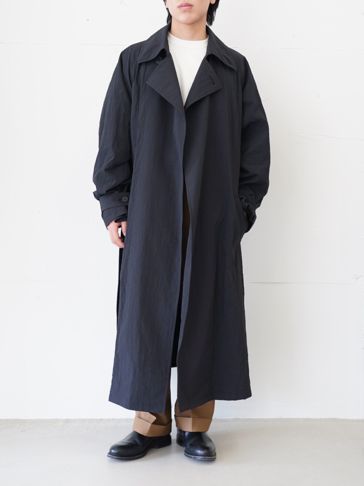 Barneys New York ロング・ナイロン・トレンチコート