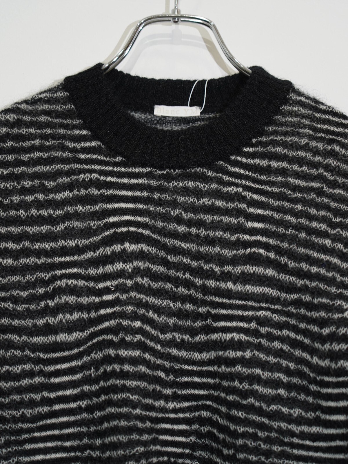 Blanc YM 女士 & 男士 Crazy Border Mohair Knit 图片9