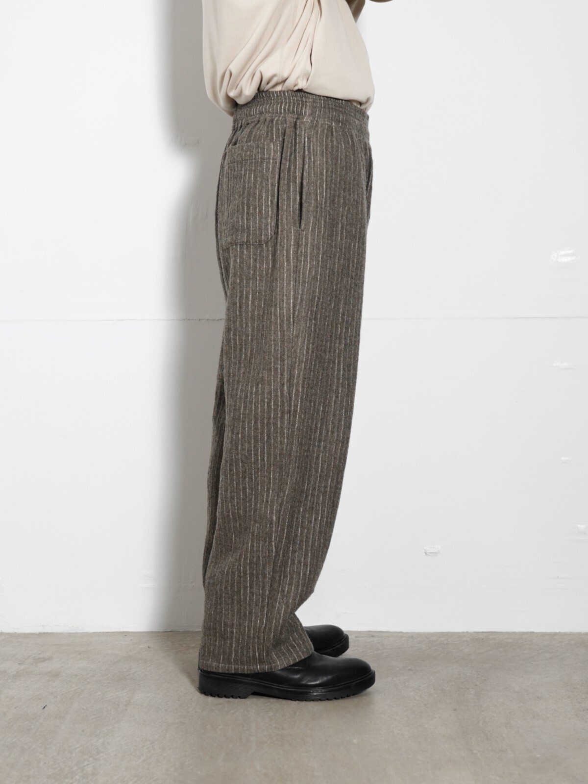 SEVEN BY SEVEN MENS COOK PANTS - Wool/Cotton stripe - IMAGE4