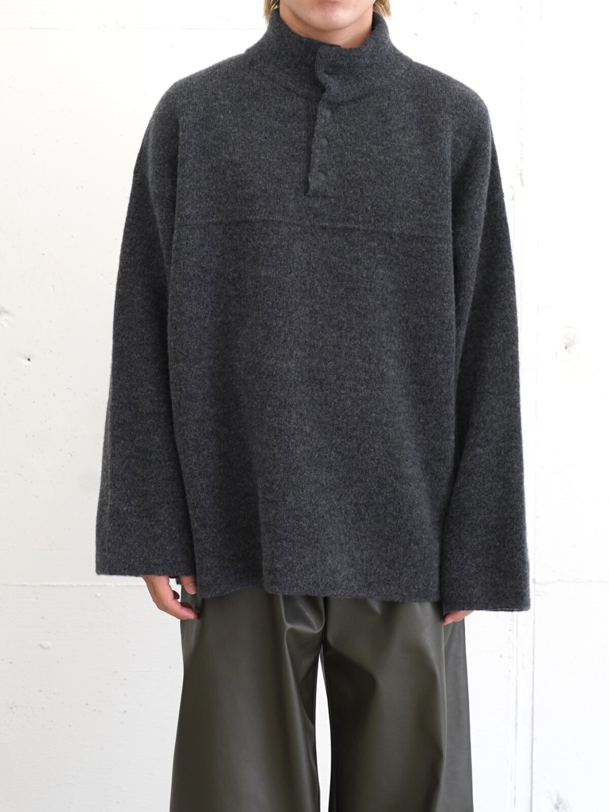 Blanc YM 女裝 & 男裝 Wool Fleece Snap Pullover 圖片16