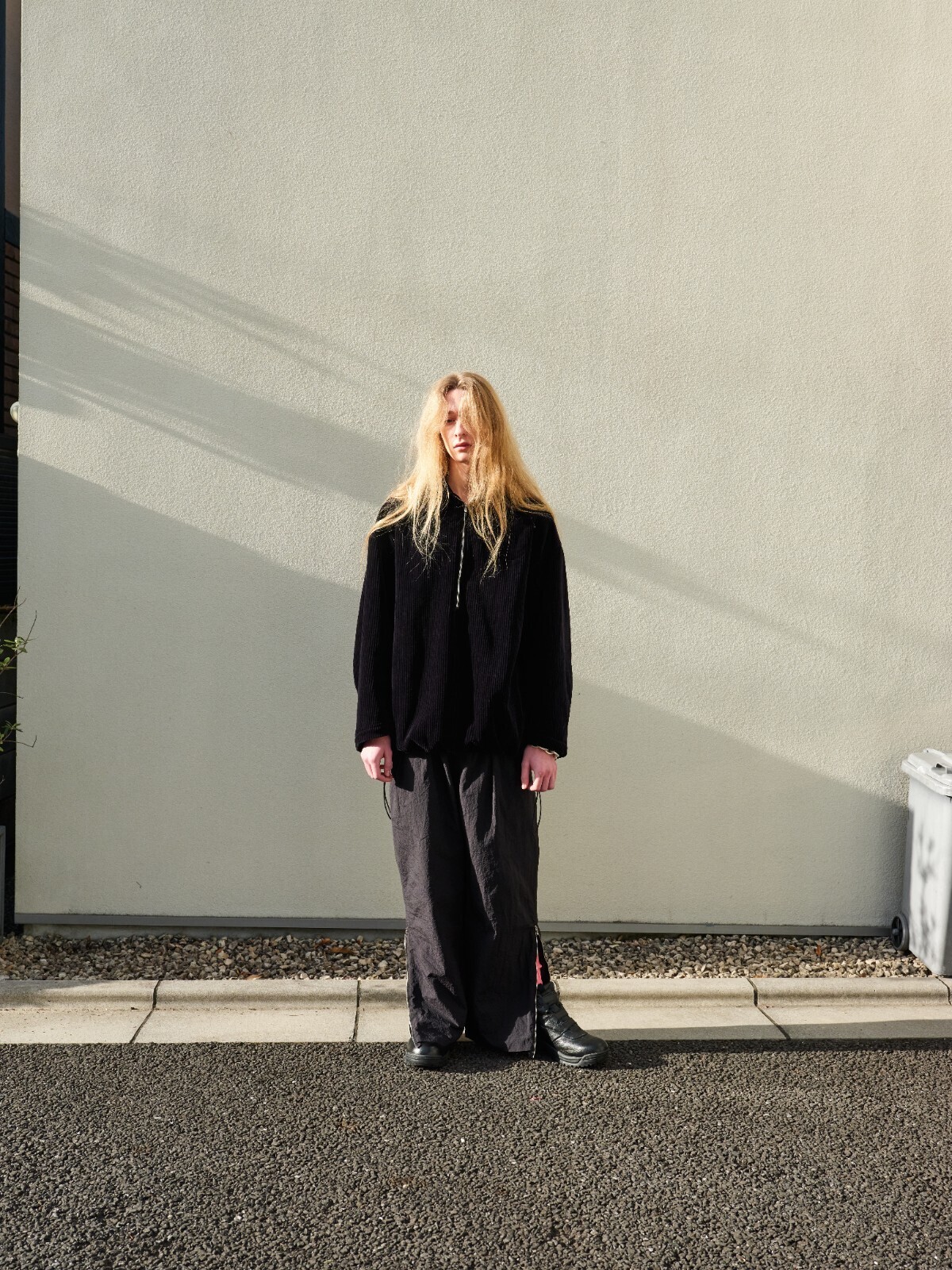 Blanc YM WOMENS & MENS Crispy Nylon Zip Up Pants IMAGE11