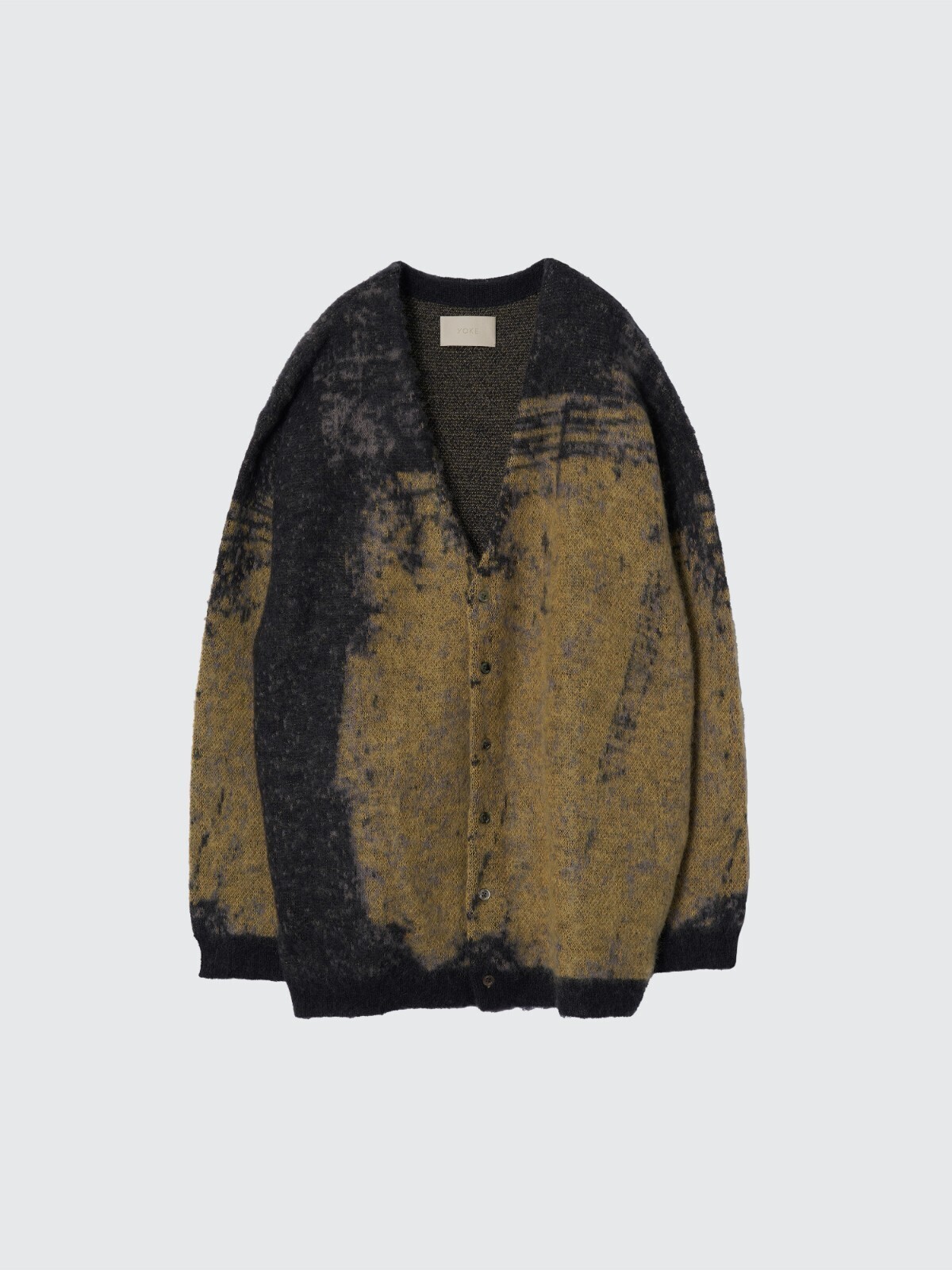 YOKE MENS JACQUARD MOHAIR CARDIGAN IMAGE4