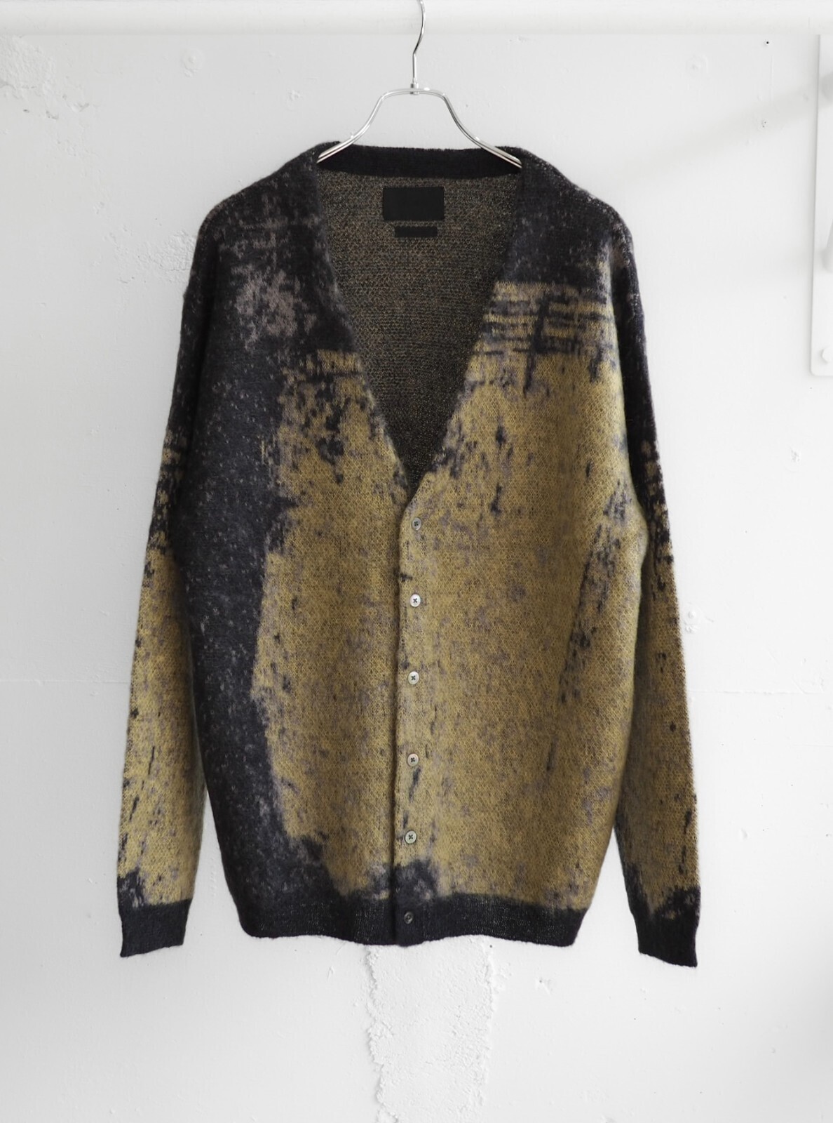 YOKE MENS JACQUARD MOHAIR CARDIGAN IMAGE5