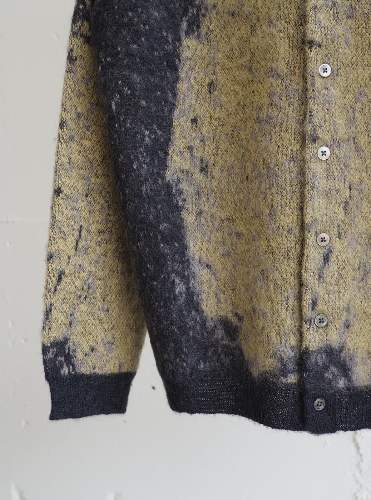 YOKE MENS JACQUARD MOHAIR CARDIGAN IMAGE7