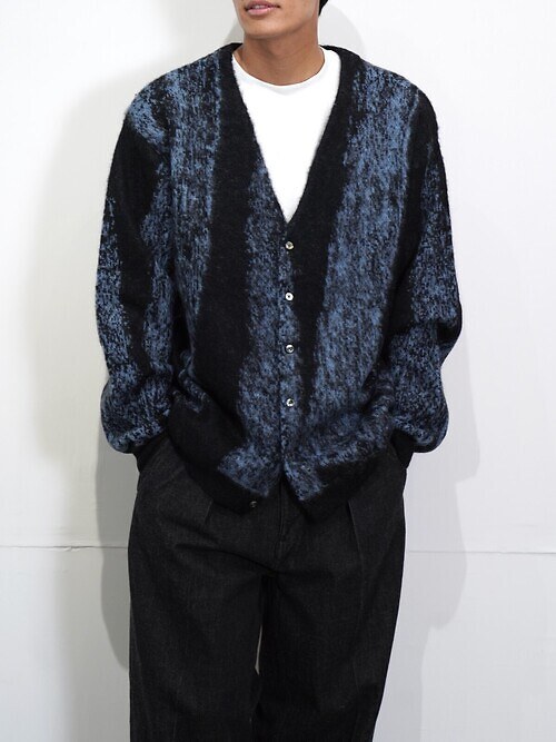 JACQUARD MOHAIR CARDIGAN｜YOKE MENS
