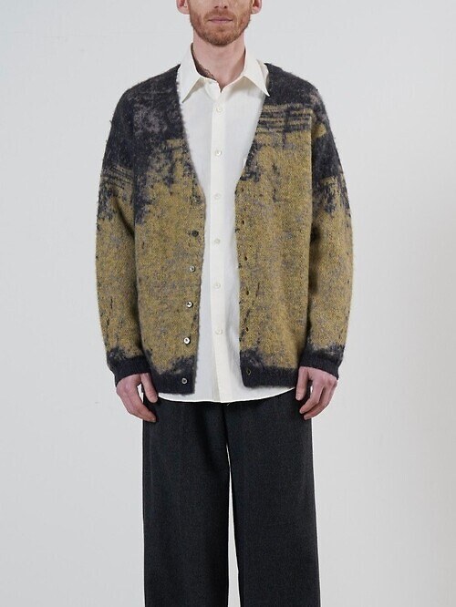 JACQUARD MOHAIR CARDIGAN｜YOKE MENS