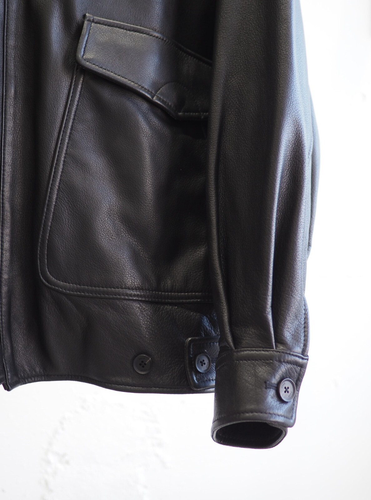 YOKE MENS LEATHER FLIGHT JACKET (24AW) IMAGE9