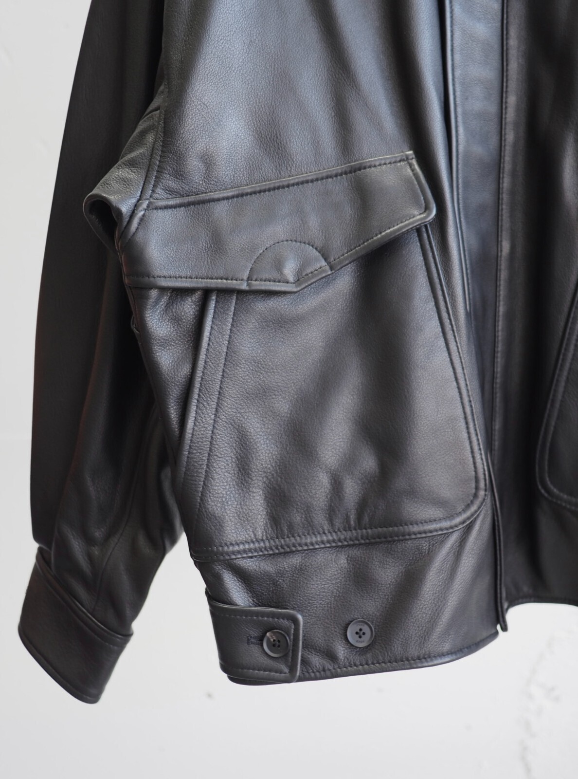 YOKE MENS LEATHER FLIGHT JACKET (24AW) IMAGE7