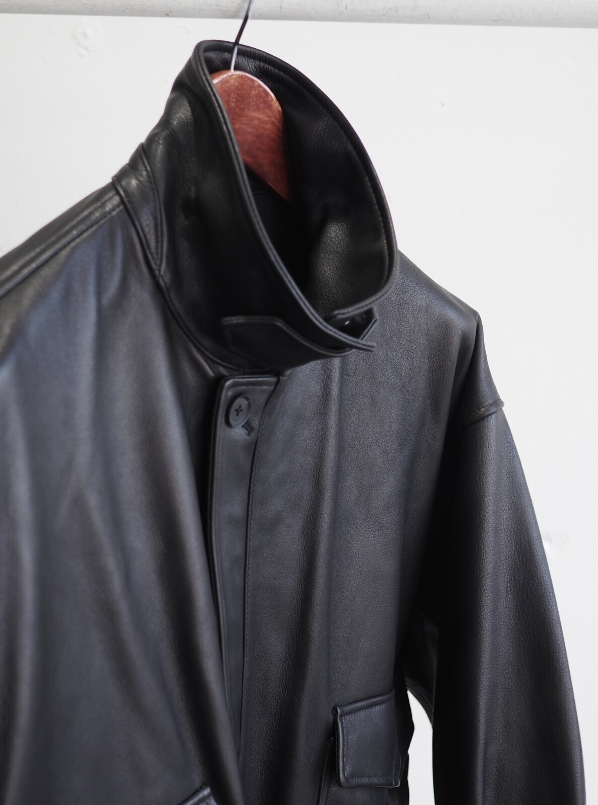 YOKE MENS LEATHER FLIGHT JACKET (24AW) IMAGE8