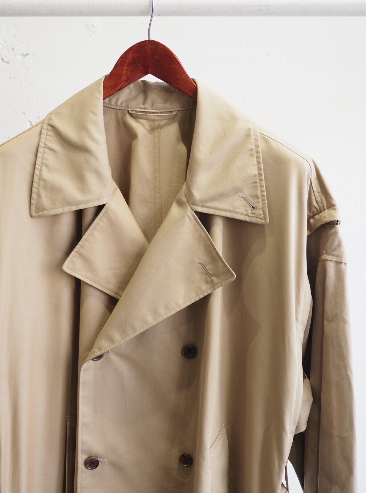 YOKE MENS DETACHABLE WIDE TRENCH COAT IMAGE11