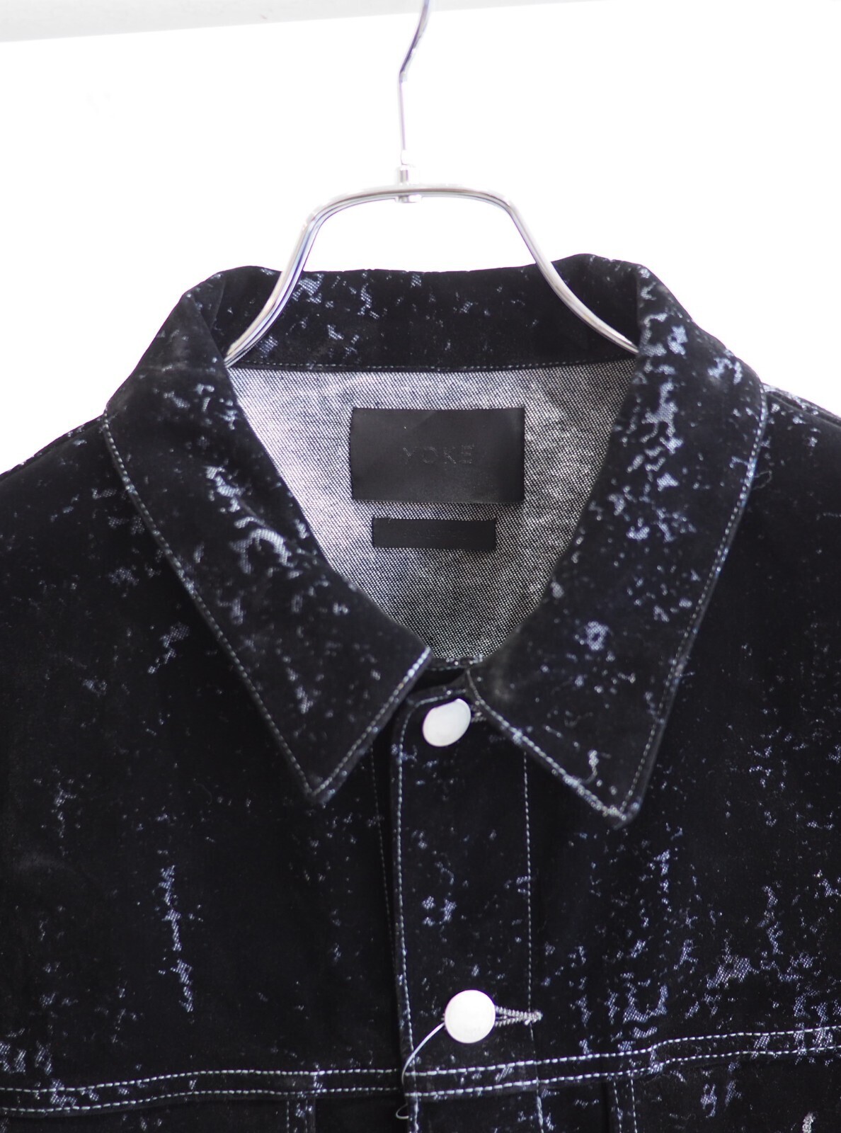 YOKE 男士 FLOCKY PRINTED DENIM TRUCKER JACKET 圖片12