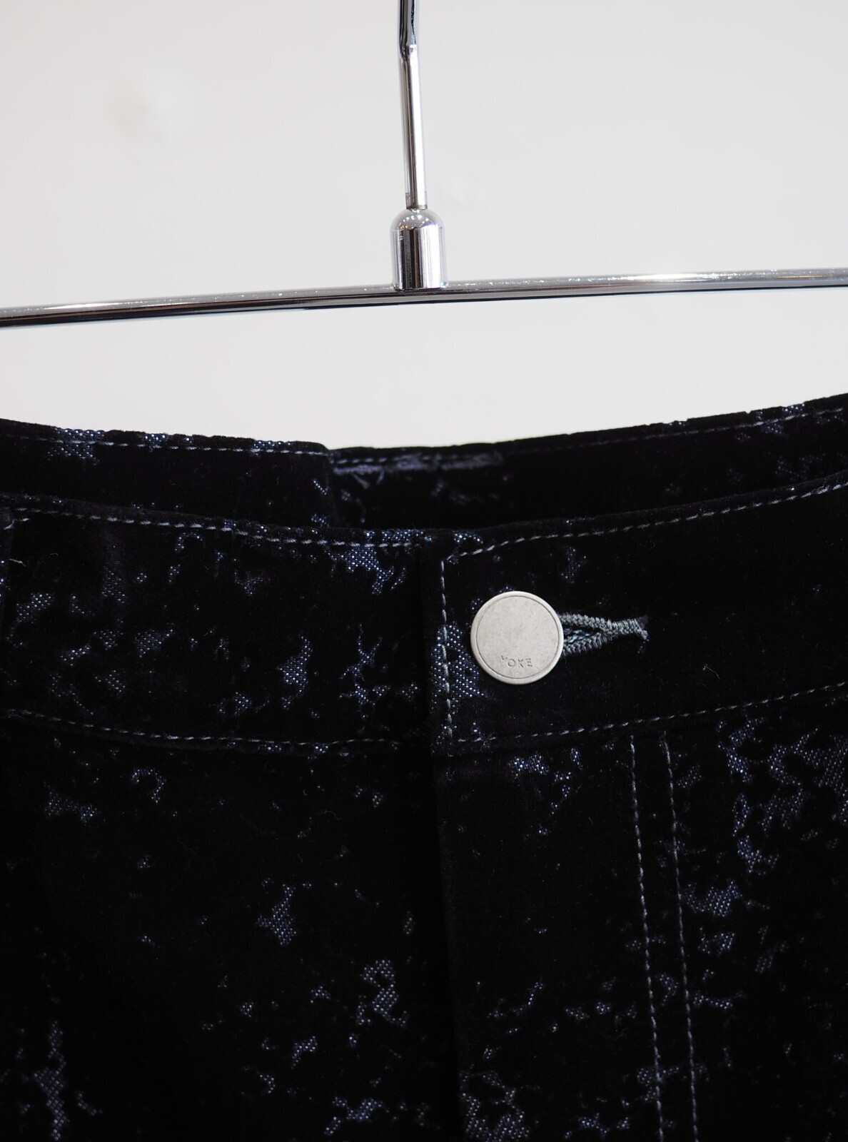 ヨーク メンズ フロッキープリントデニムワイドレッグバギーパンツ 画像11