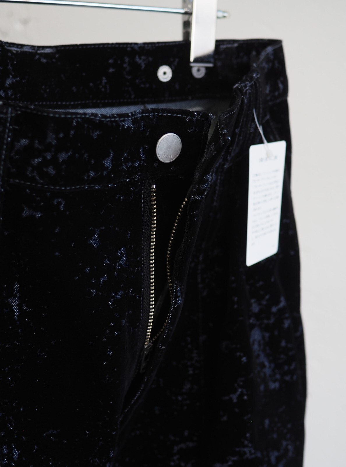 ヨーク メンズ フロッキープリントデニムワイドレッグバギーパンツ 画像9