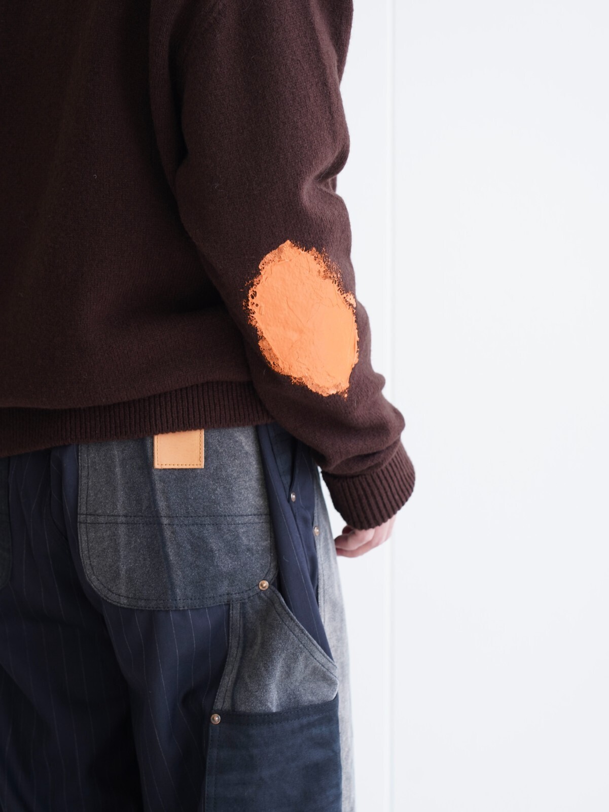 YOKE 남성 PAINTED ELBOW PATCH CARDIGAN 이미지10