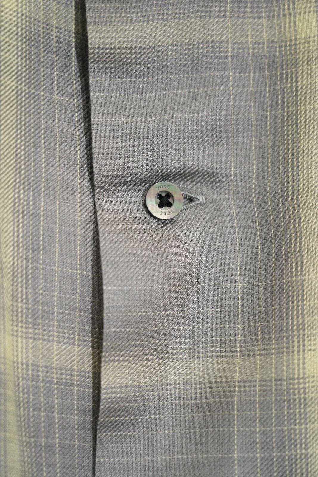 YOKE 女士 & 男士 RAYON WOOL PLAID OPEN COLLAR SHIRT 圖片7