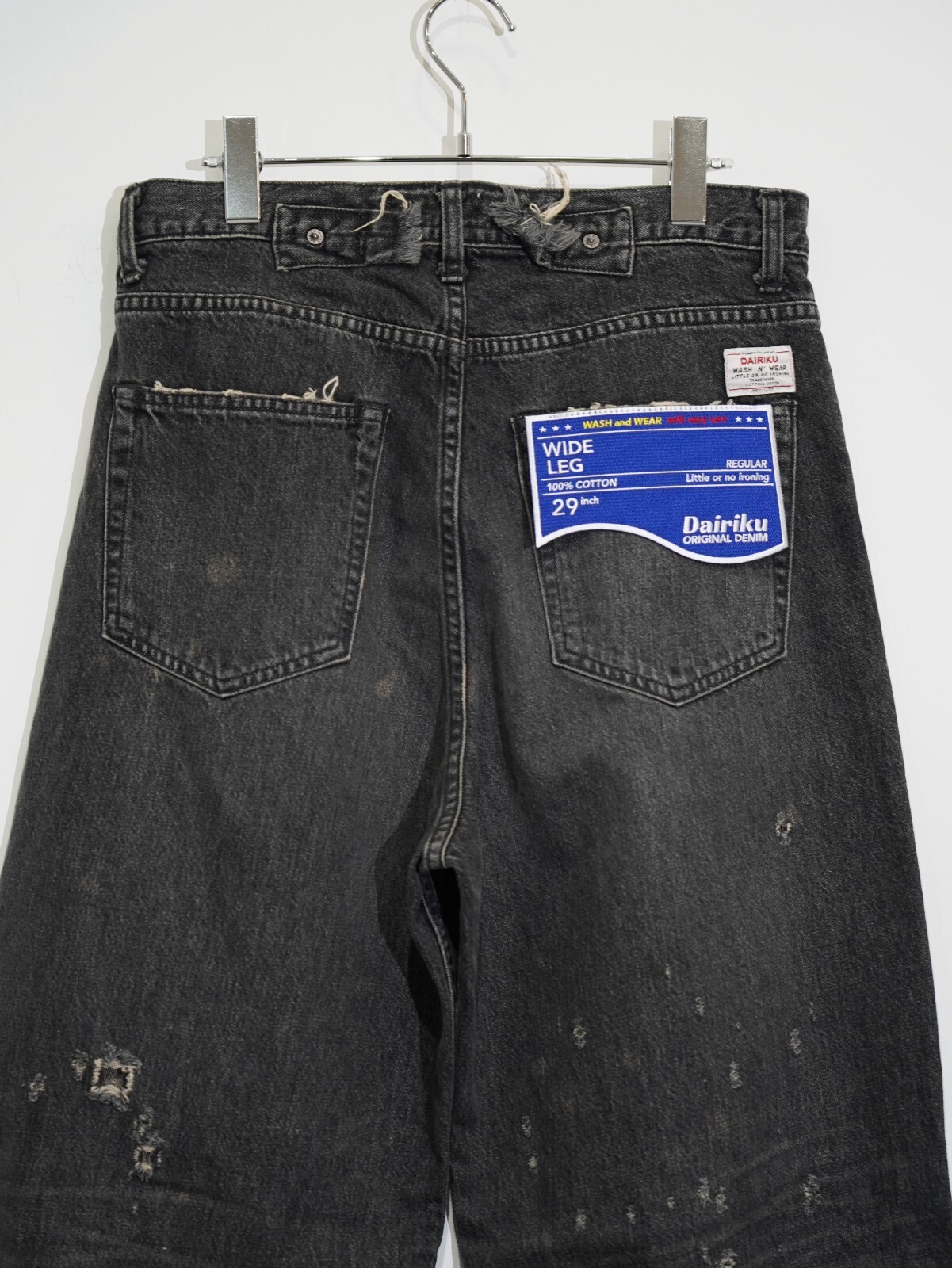 DAIRIKU MENS Super Damage Wide Denim Pants IMAGE13
