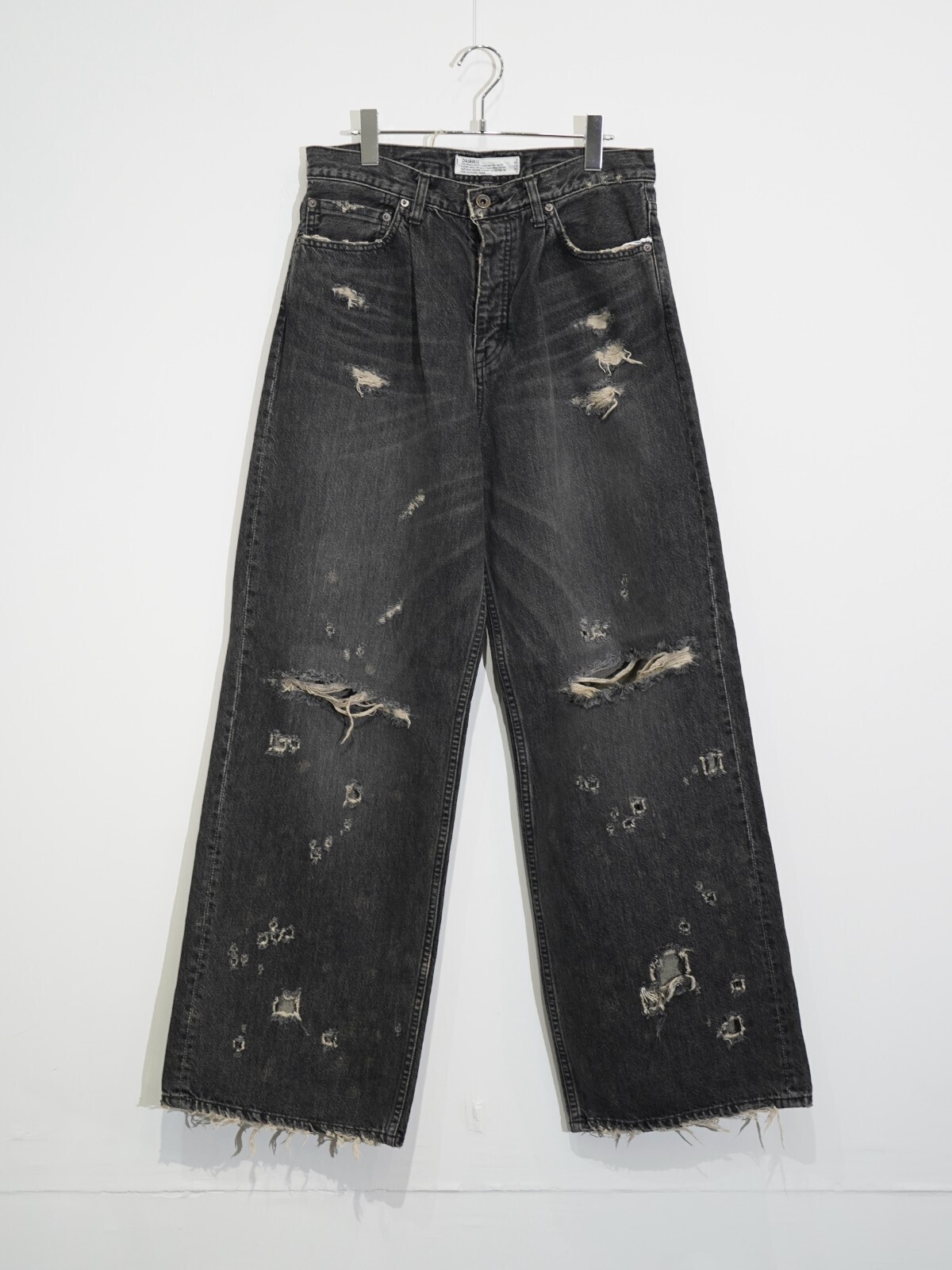 DAIRIKU MENS Super Damage Wide Denim Pants IMAGE11
