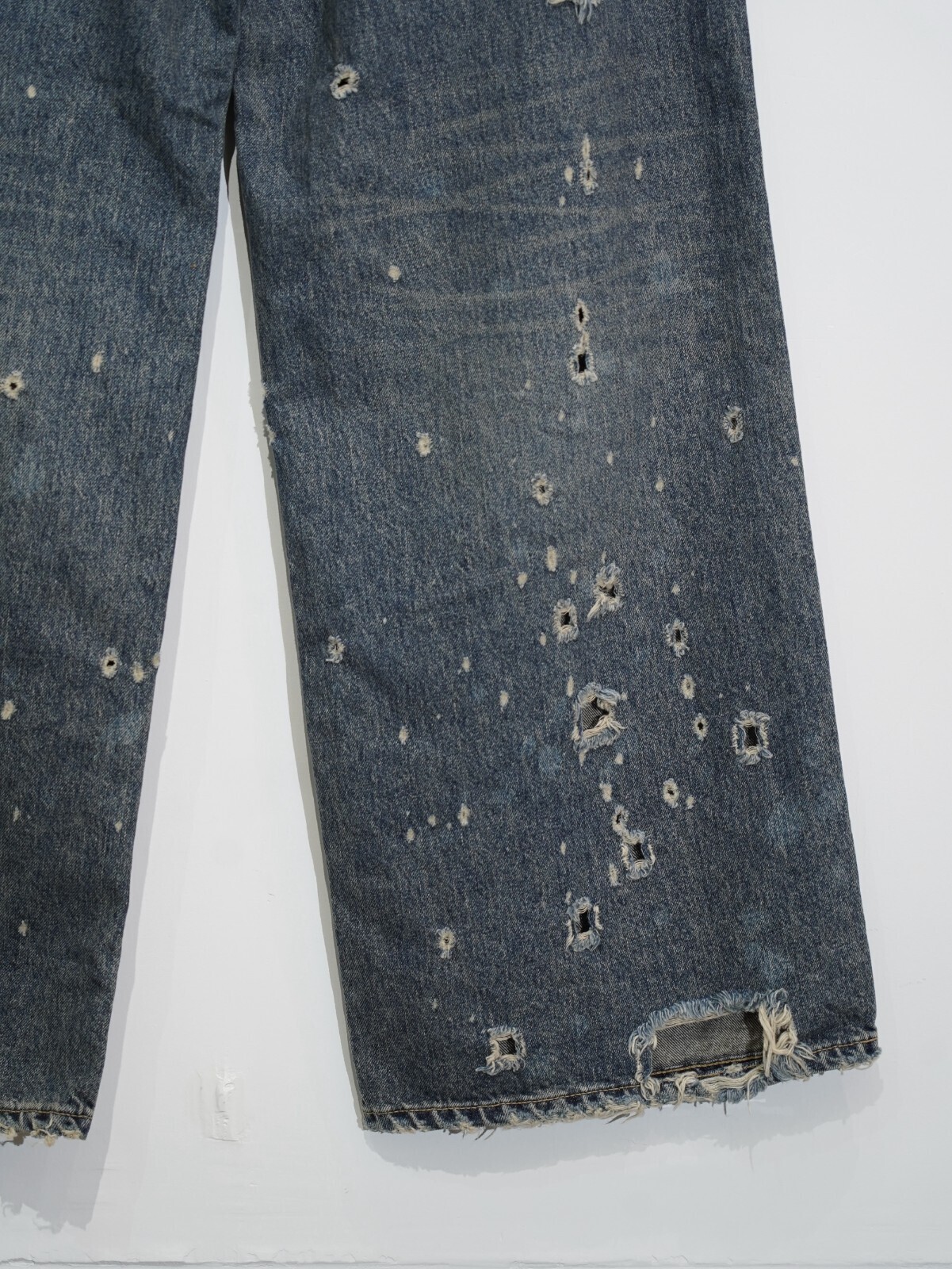 DAIRIKU MENS Super Damage Wide Denim Pants IMAGE7