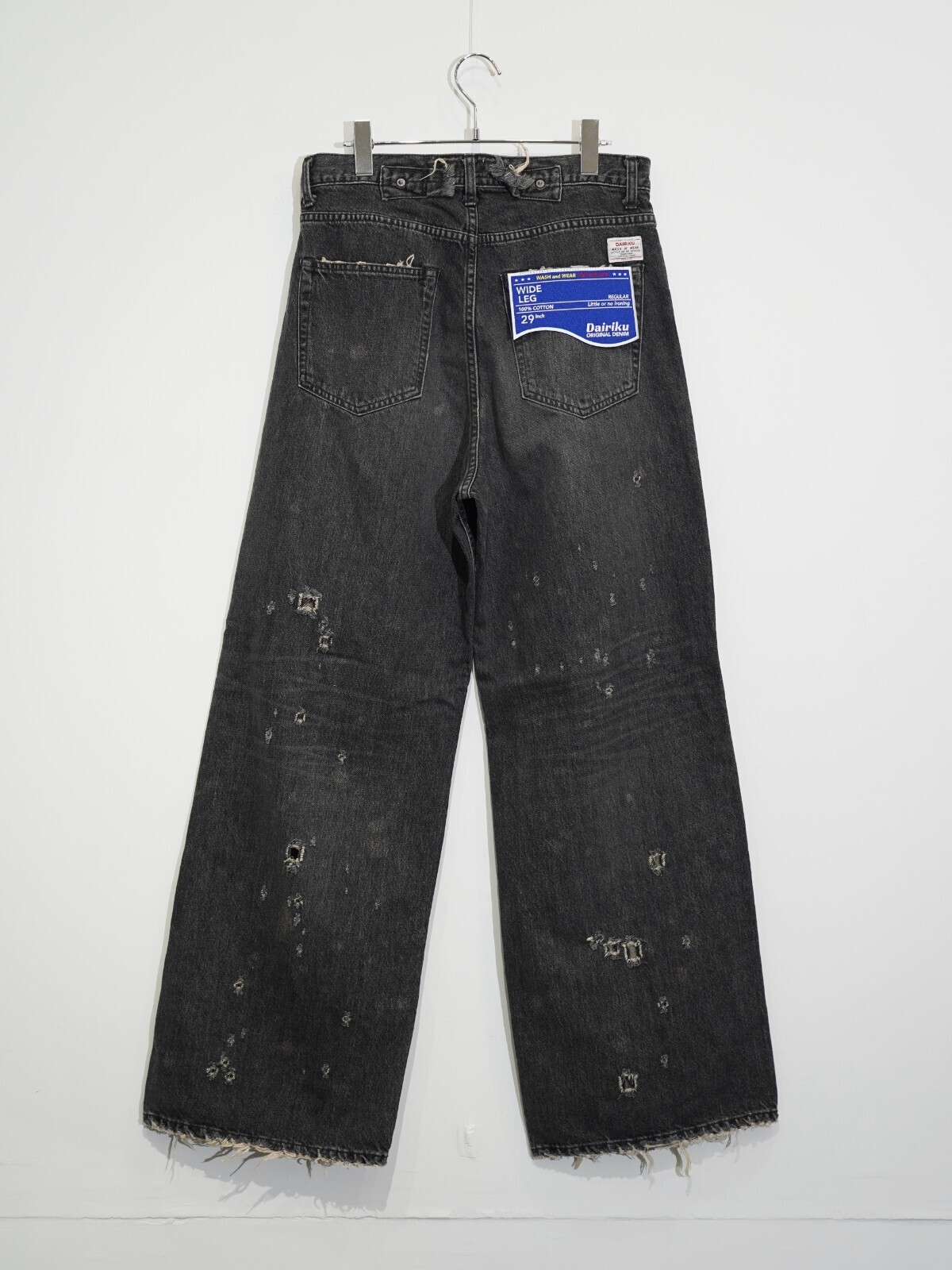 DAIRIKU MENS Super Damage Wide Denim Pants IMAGE10