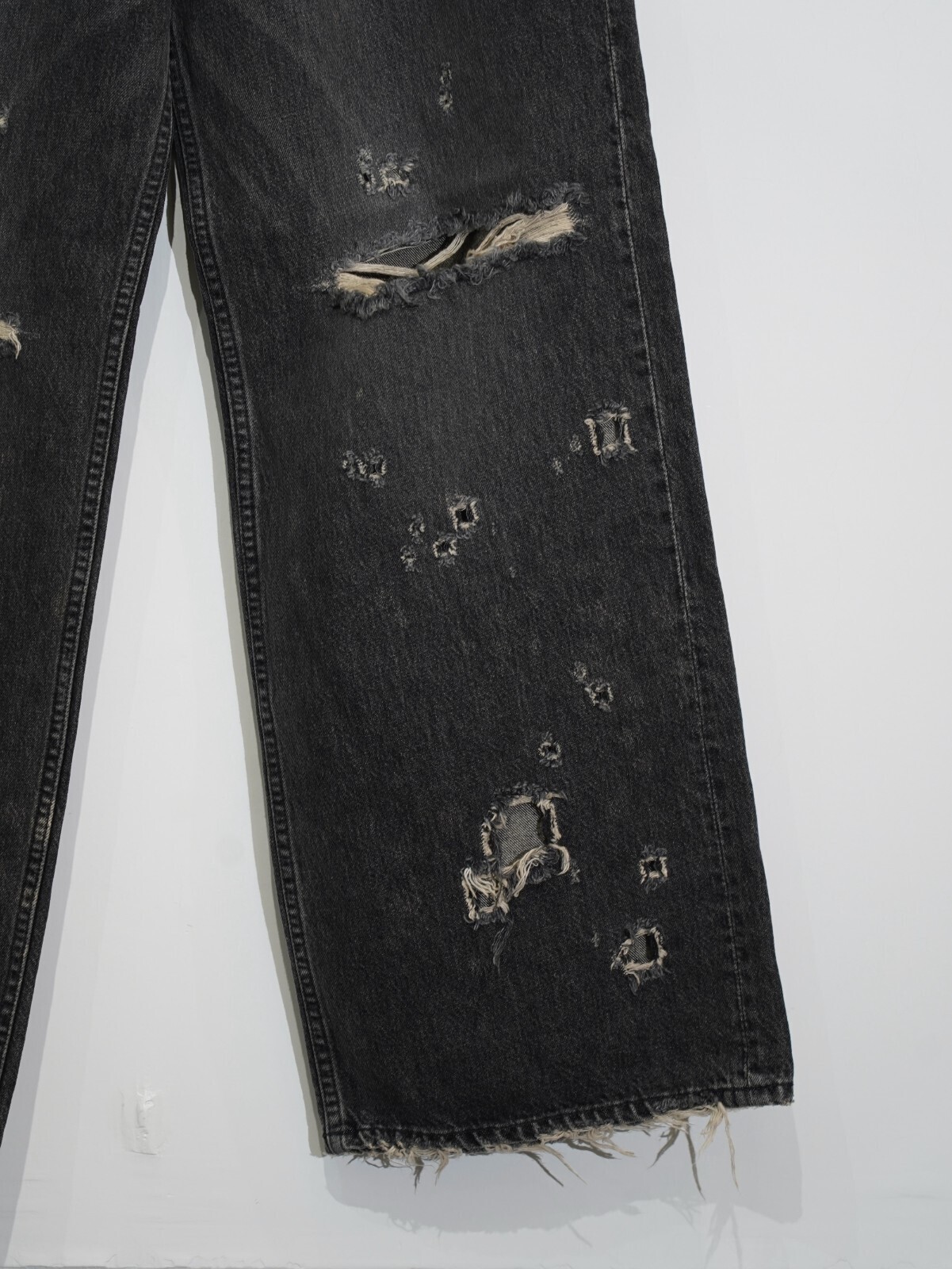 DAIRIKU MENS Super Damage Wide Denim Pants IMAGE14