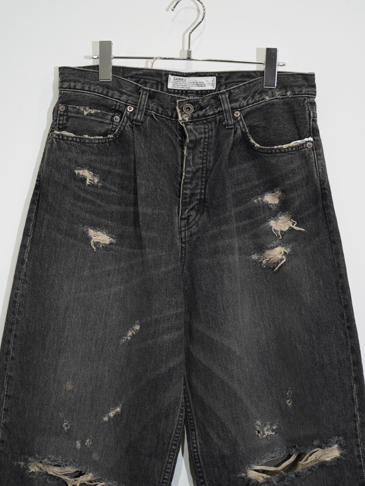 DAIRIKU MENS Super Damage Wide Denim Pants IMAGE12