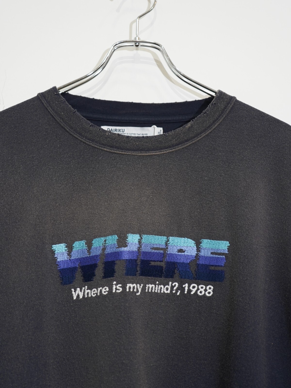 DAIRIKU 남성 "WHERE" Vintage Theme Tee 이미지10