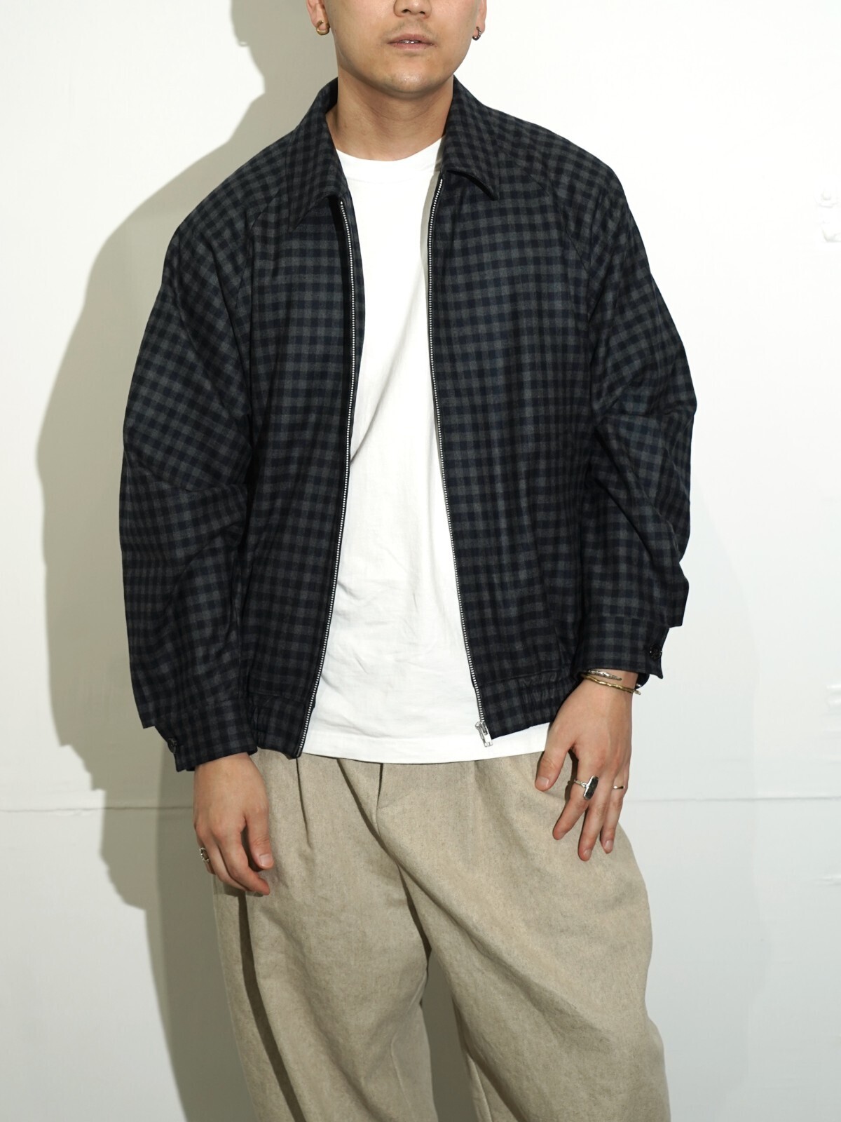 フジ レディース & メンズ フランネルラグランブルゾン 画像6