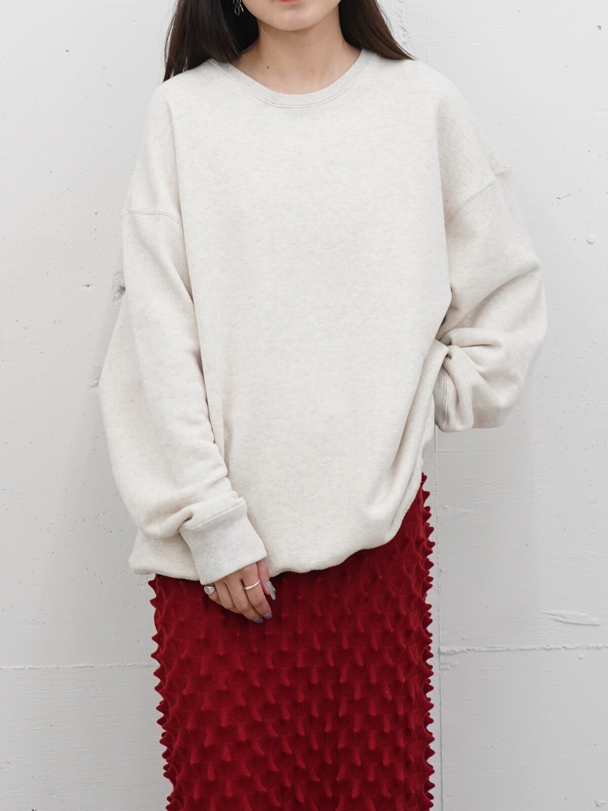 FUJI 여성 & 남성 crew neck sweat (24AW) 이미지6