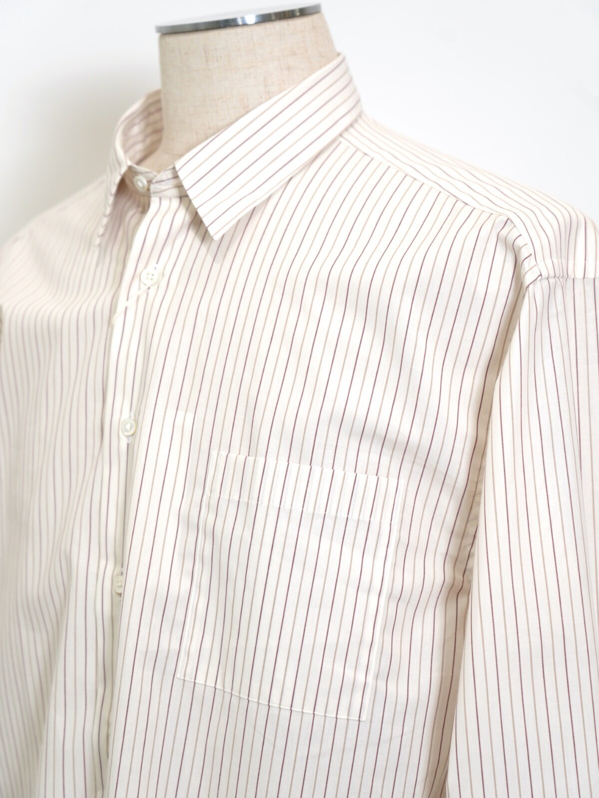 FUJI 여성 & 남성 CLASSIC COLLAR STRIPE SHIRT (24AW) 이미지18