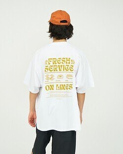 フレッシュサービス レディース & メンズ コーポレートプリントTシャツ ”ON LINES” 写真13