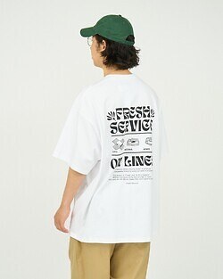 フレッシュサービス レディース & メンズ コーポレートプリントTシャツ ”ON LINES” 写真4