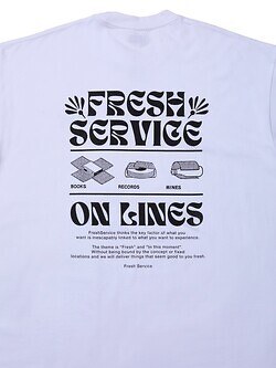 フレッシュサービス レディース & メンズ コーポレートプリントTシャツ ”ON LINES” 写真2
