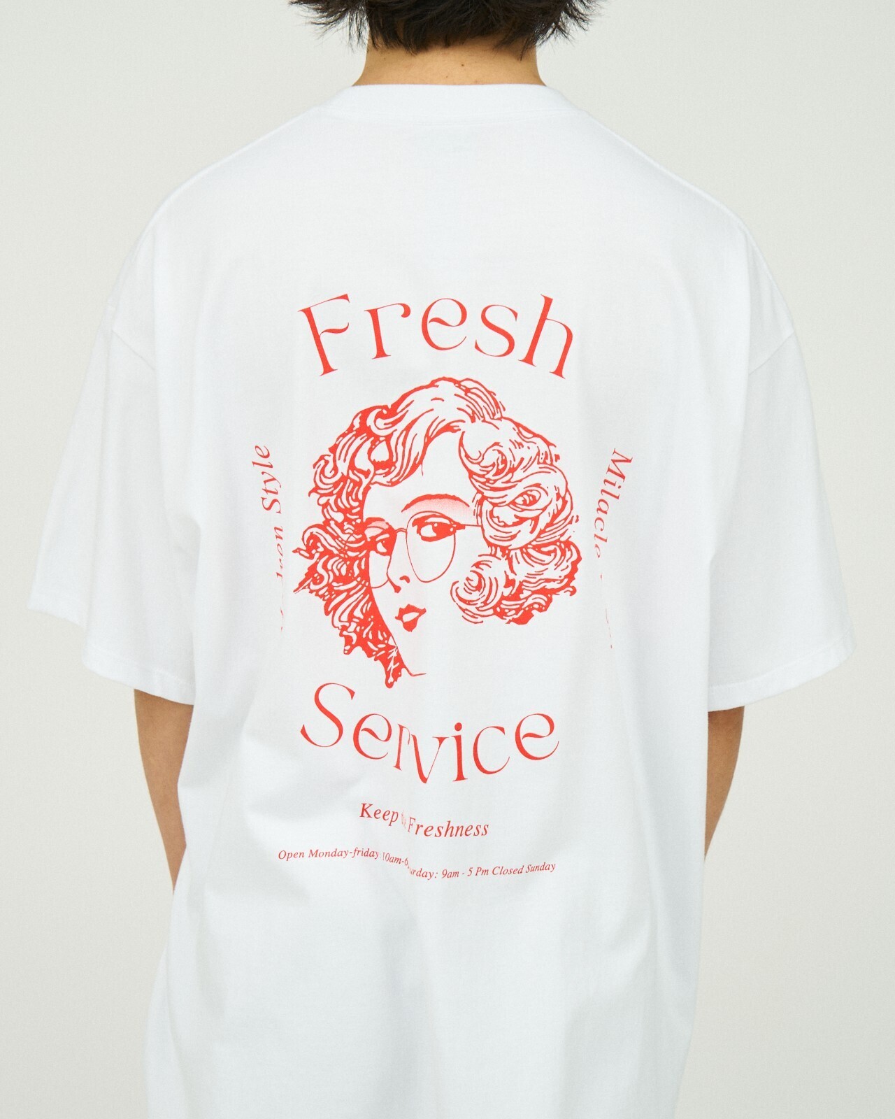 FreshService WOMENS & MENS CORPORATE PRINTED S/S TEE ”Miracle Wigs” IMAGE4