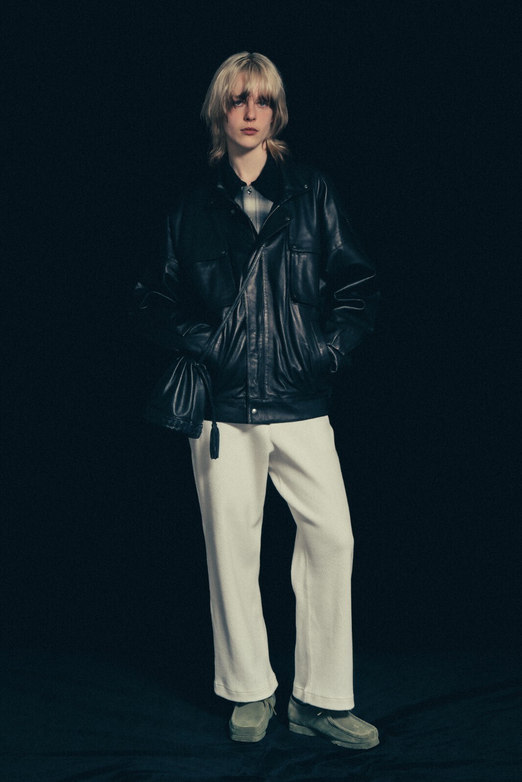 SEVEN BY SEVEN 男士 STORM FLAP LEATHER BLOUSON‐Sheep leather‐ 图片12